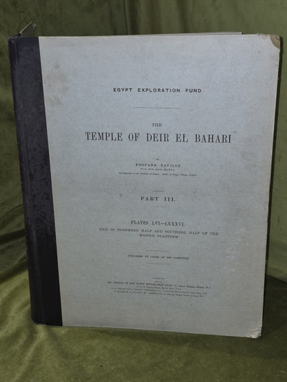 The Temple of Deir El Bahari Edouard Naville Part III 18980