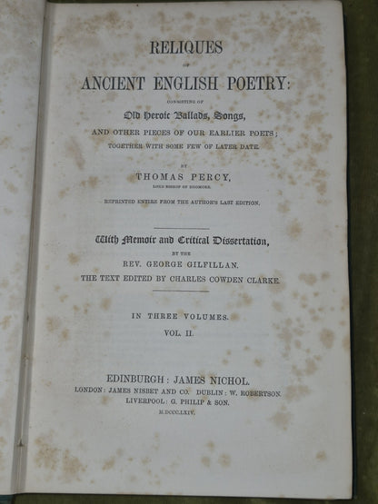Pecy's Reliques of Ancient English Poetry 1864 George Gilfillan10