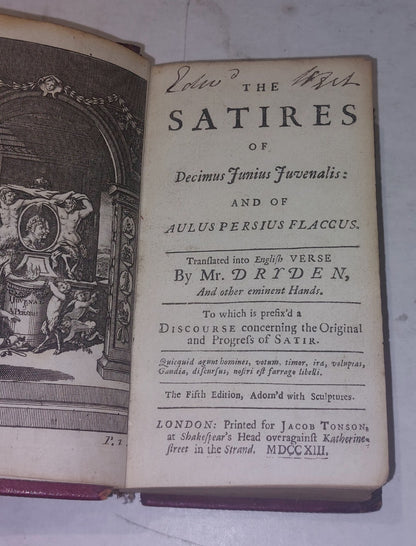 Antiquarian The Satires of Decimus Junius Juvenalis (1812) Leatherbound, Dryden4