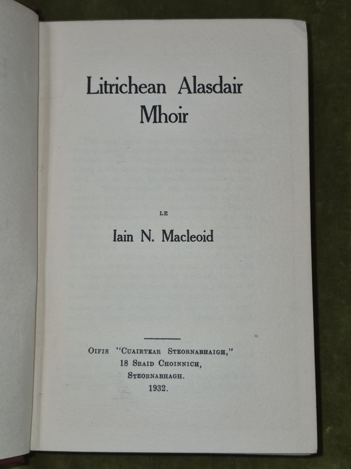 Litrichean Alasdair Mhoir 1932 Iain Macleoid4