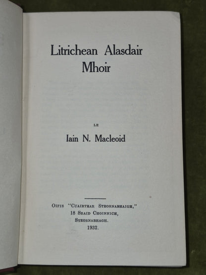 Litrichean Alasdair Mhoir 1932 Iain Macleoid4