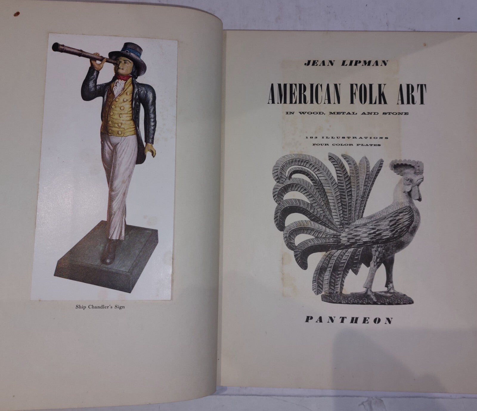 American Folk Art in wood, metal and stone. Jean Lipman 1st Edition 7