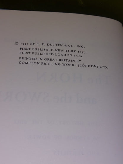 The Horn And The Sword Jack Randolph Conrad 1959 First Edition Hardcover7