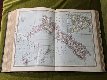 The Harmsworth Atlas & Gazetteer est. ~1912. 500 Maps Vintage Hardback8