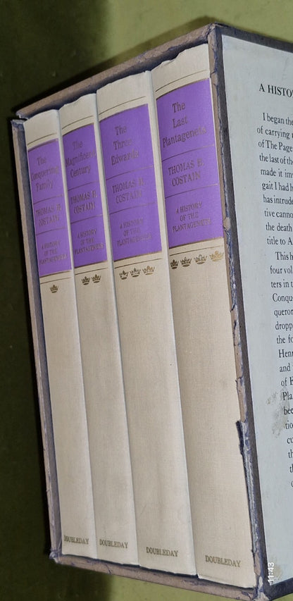 The History of the Plantagenets by Thomas B. Costain (1962) 4 Vol Set - Slipcase19
