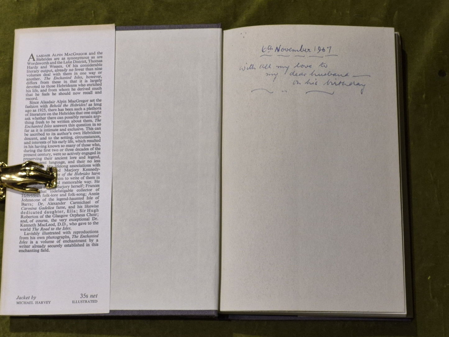 The Enchanted Isles: Hebridean Portraits & Memories 1967 1st Edition HB DJ3