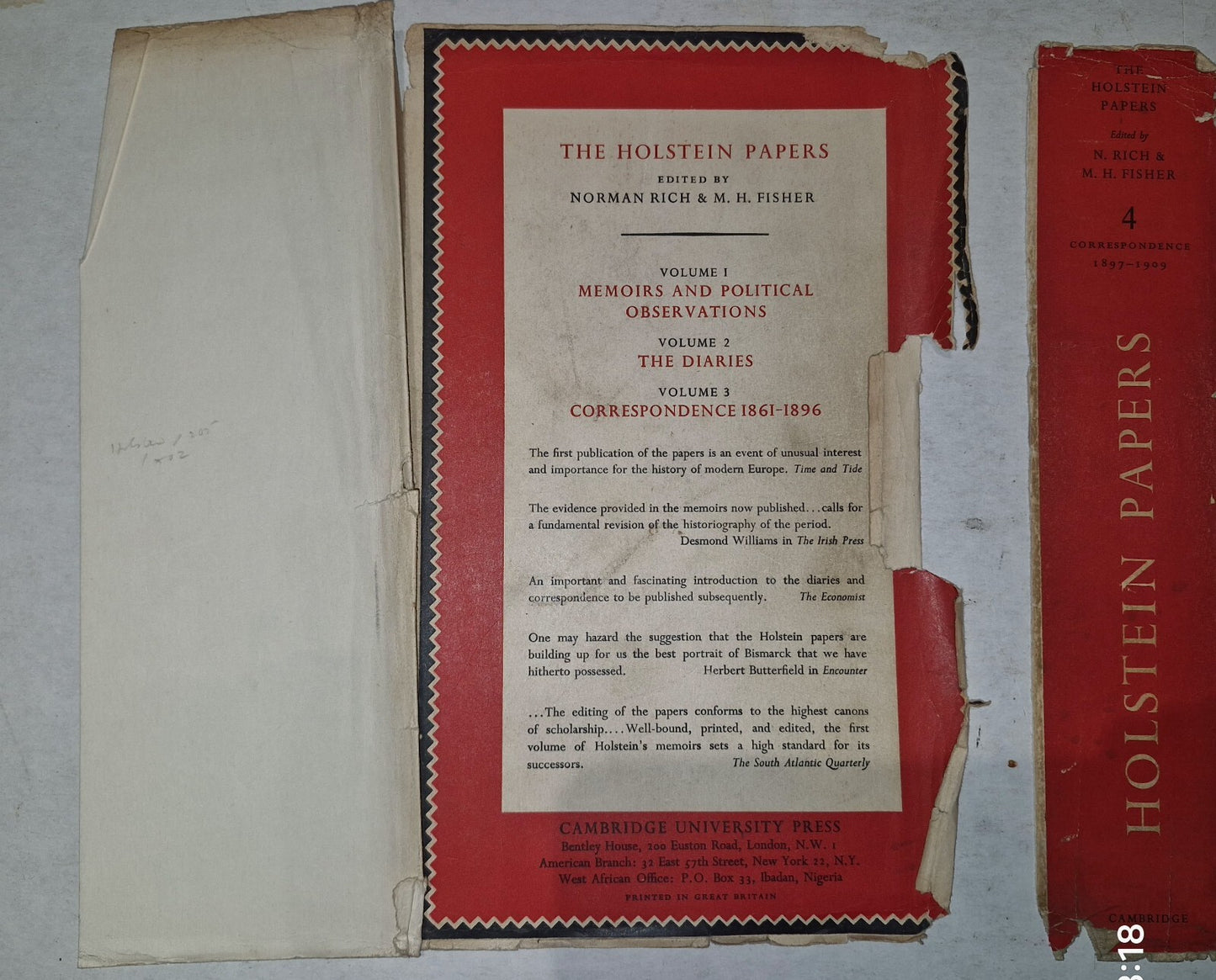 The Holstein Papers Volume IV (Norman Rich & M. H. Fisher  1963) Vol. 49