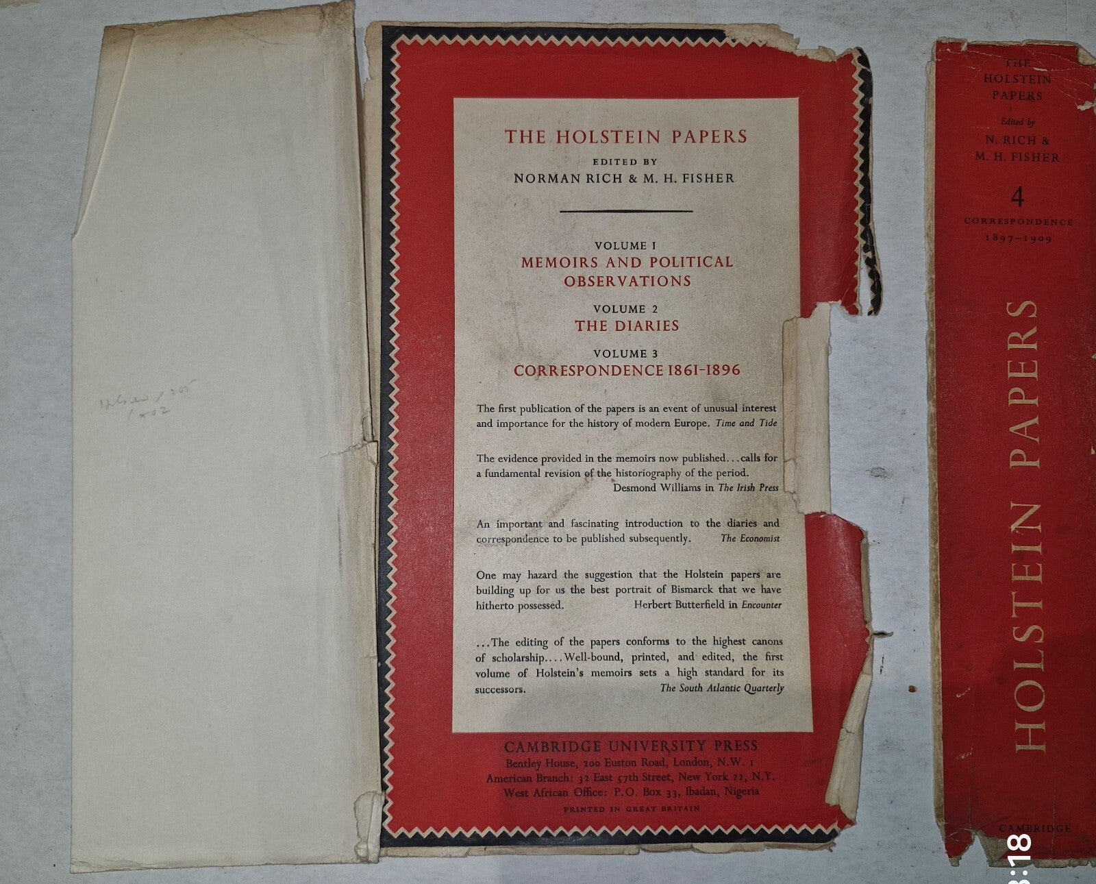 The Holstein Papers Volume IV (Norman Rich & M. H. Fisher  1963) Vol. 49