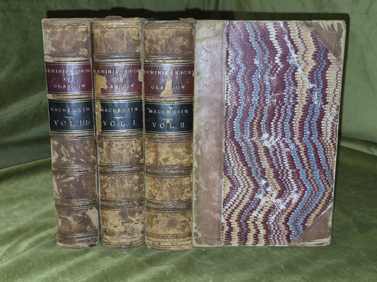 Reminiscences of Glasgow & West Scotland 1865 Peter Mackenzie Rebound Leather 3V0