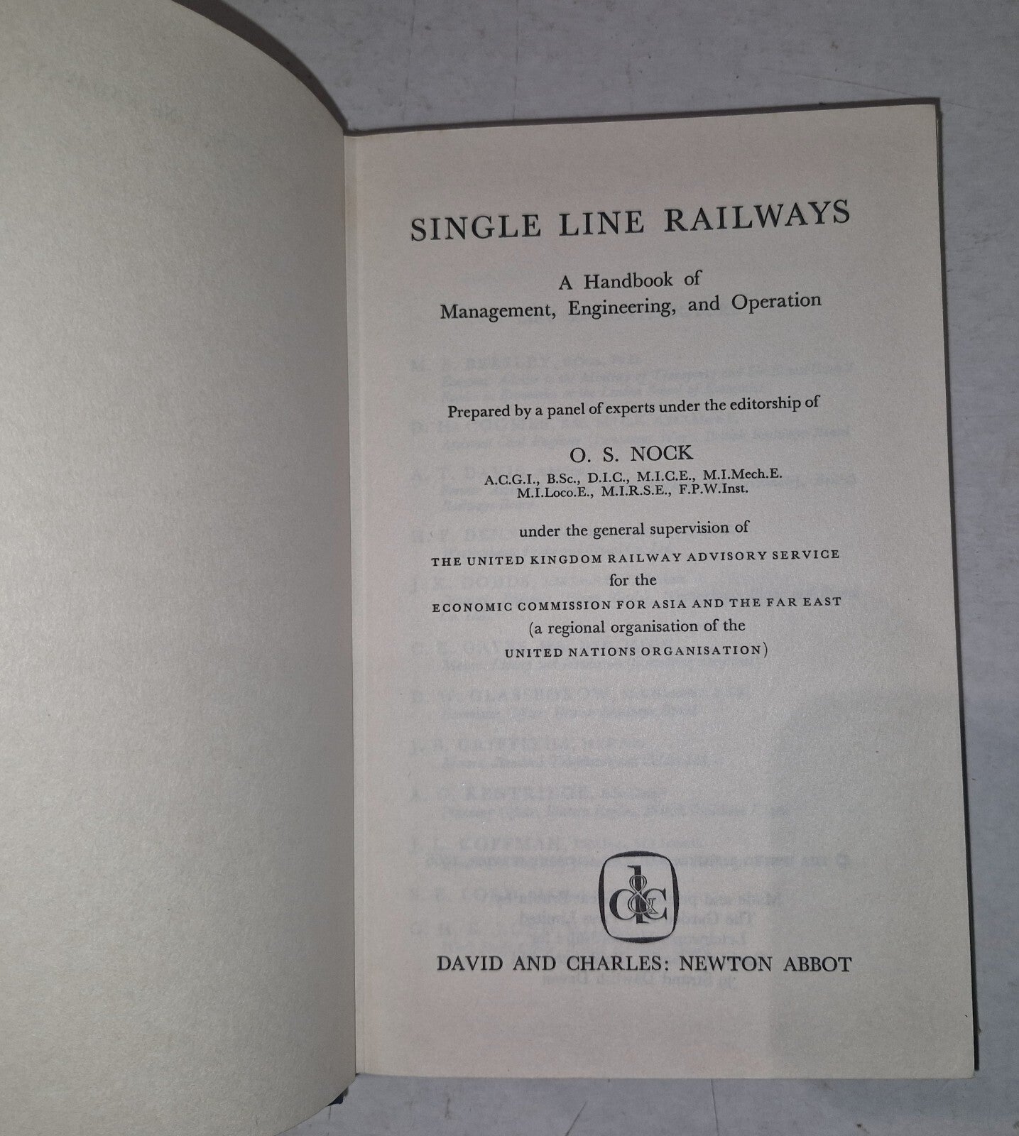 Single Line Railways, Edited By O S Nock  1966 Hardback With Dustjacket2
