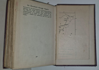 1911 On Horseback Through Nigeria  Folding Map 1st Edition Illustrated.12