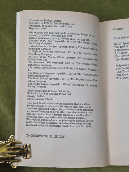 Clark Ashton Smith Out of Space & Time First Edition Panther 19744