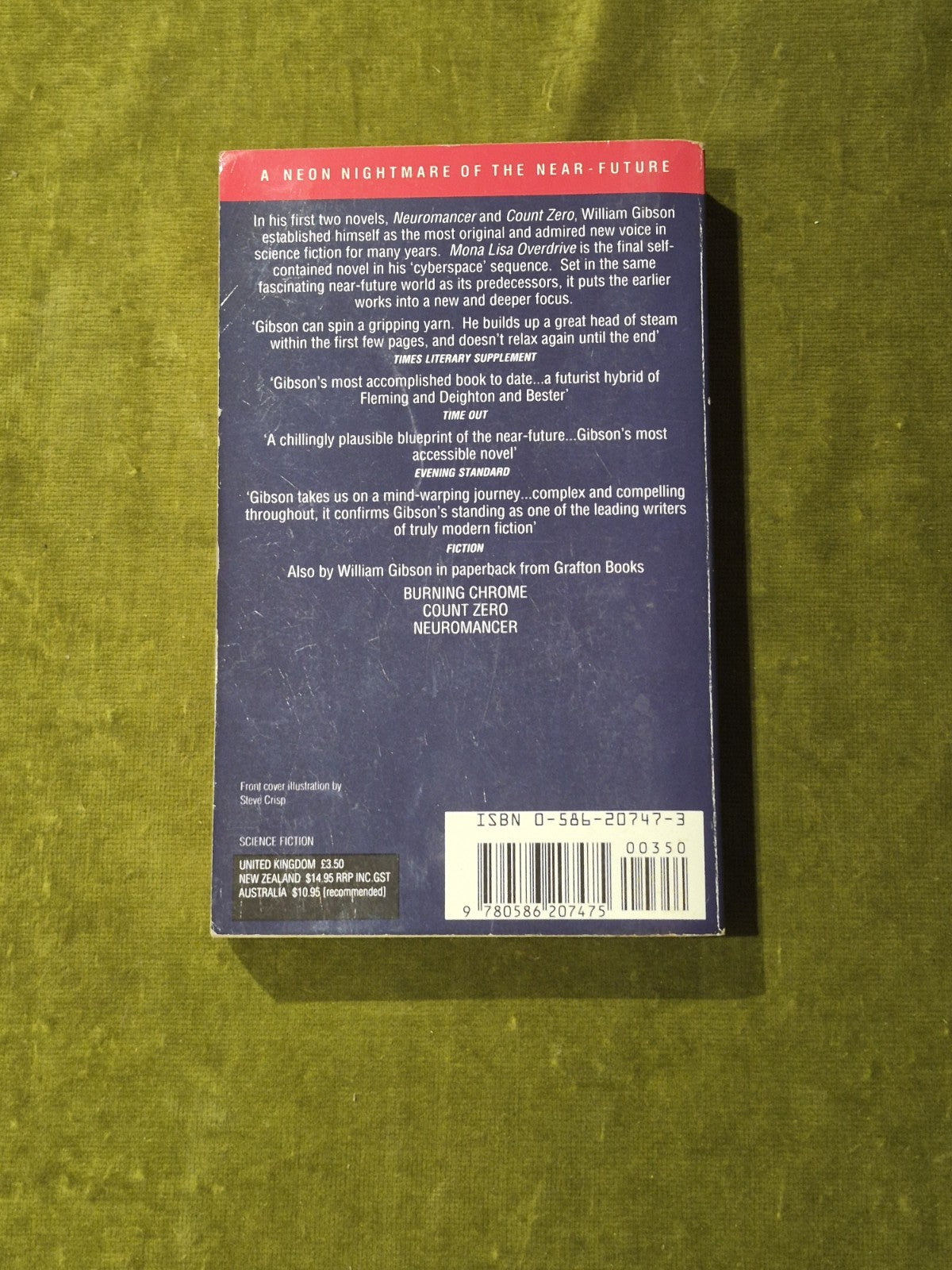 William Gibson - Mona Lisa Overdrive - Collins, Grafton 1989 Paperback VGC1