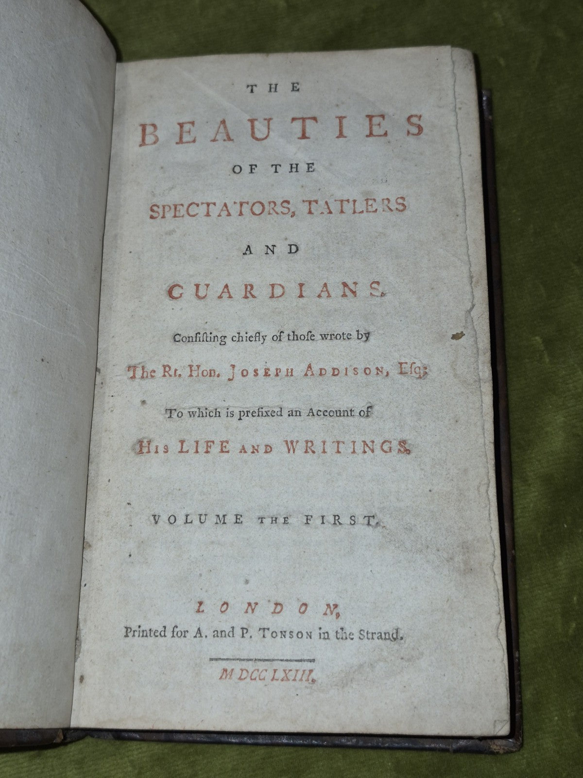The Beauties of the Spectators, Tatlers and Guardians (1763) Vol. 18