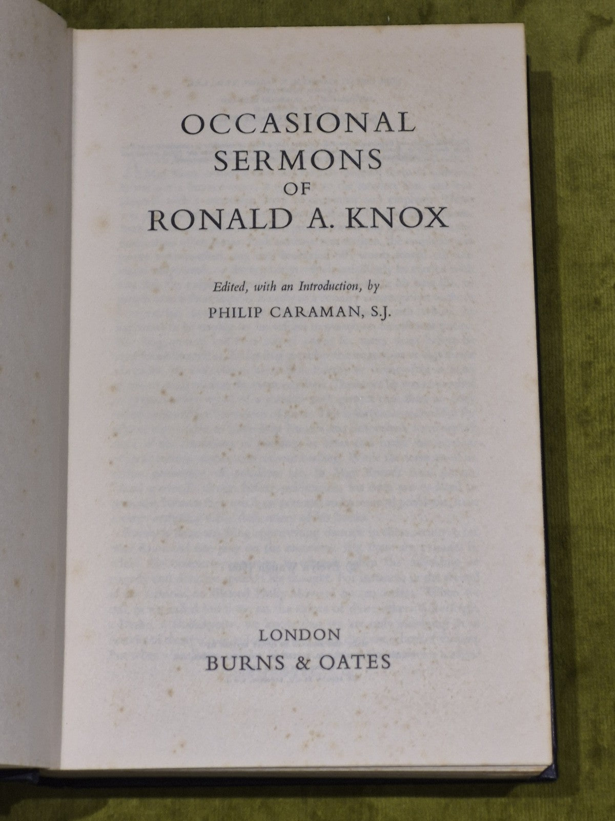 The Occasional and Pastoral Sermons of Ronald A. Knox Hardcover 1960, in 2 Vols.3