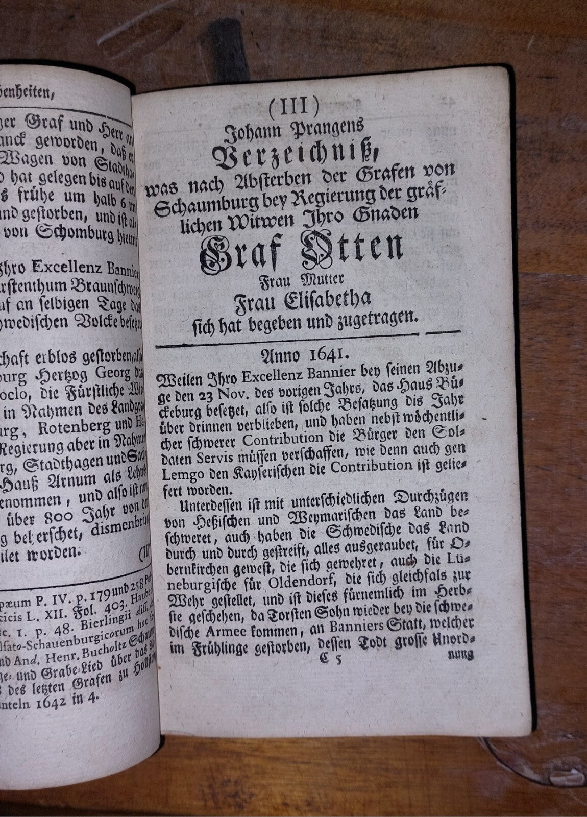 Sammlung  Historie  Schaumburg 1751 German Book, Collection Of 4 In 1 Binding 8