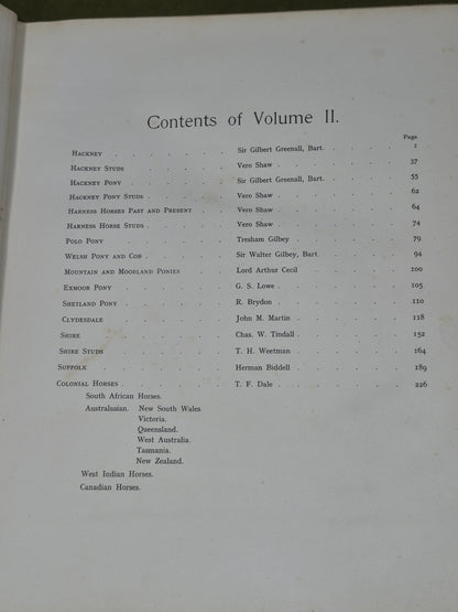 The Horses of the British Empire Humphrey F De Trafford Walter Volume 2.7