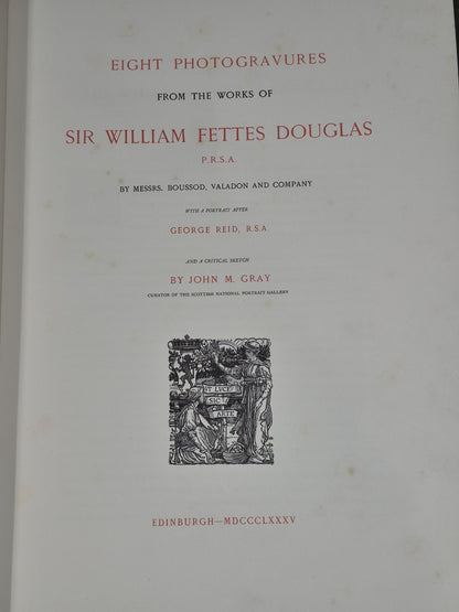 Eight Photogravures from Works of Sir William Fettes Douglas, Edinburgh, 18857
