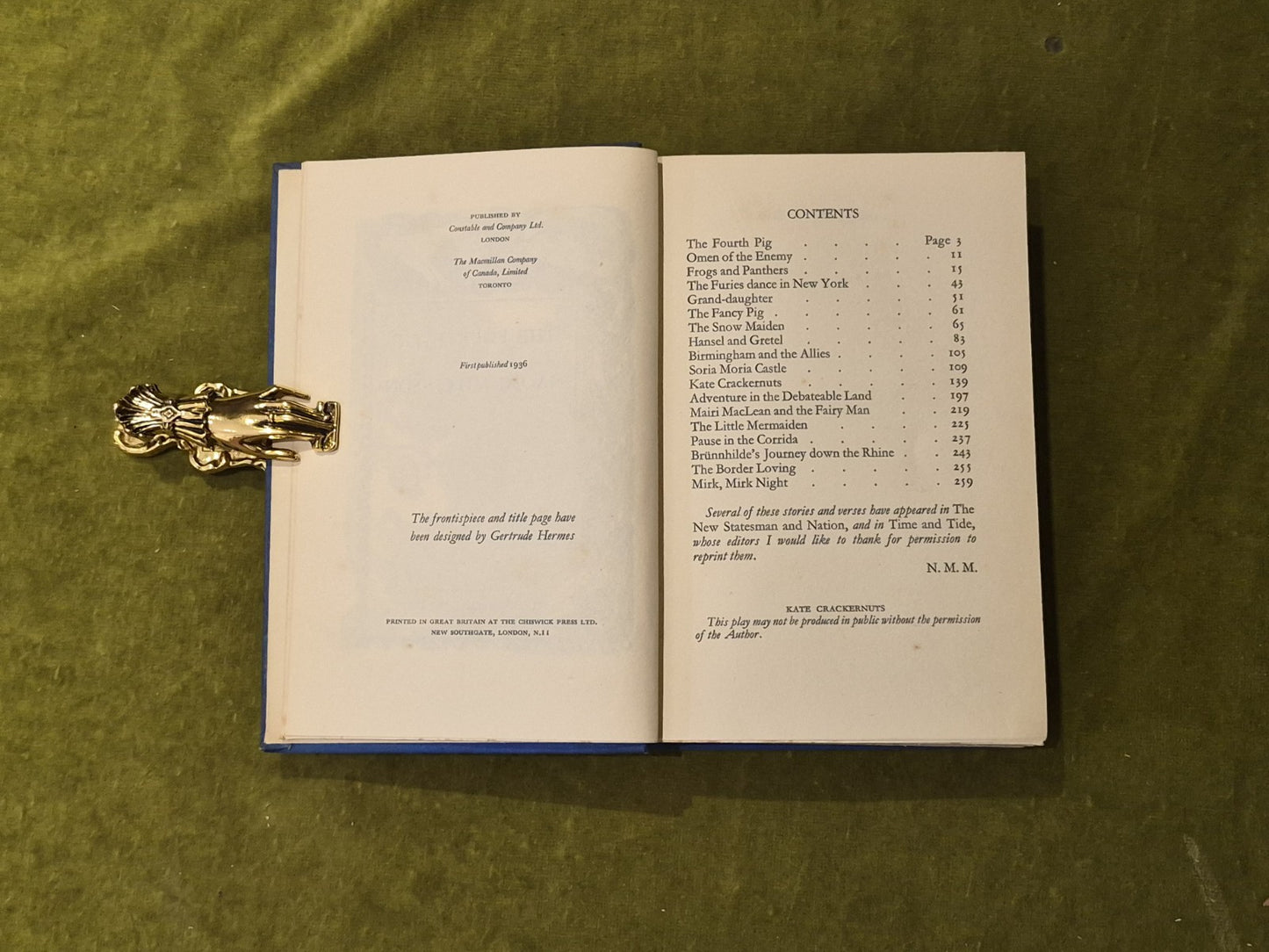The Fourth Pig - Naomi Mitchison - Constable 1936 1st Edition HB5