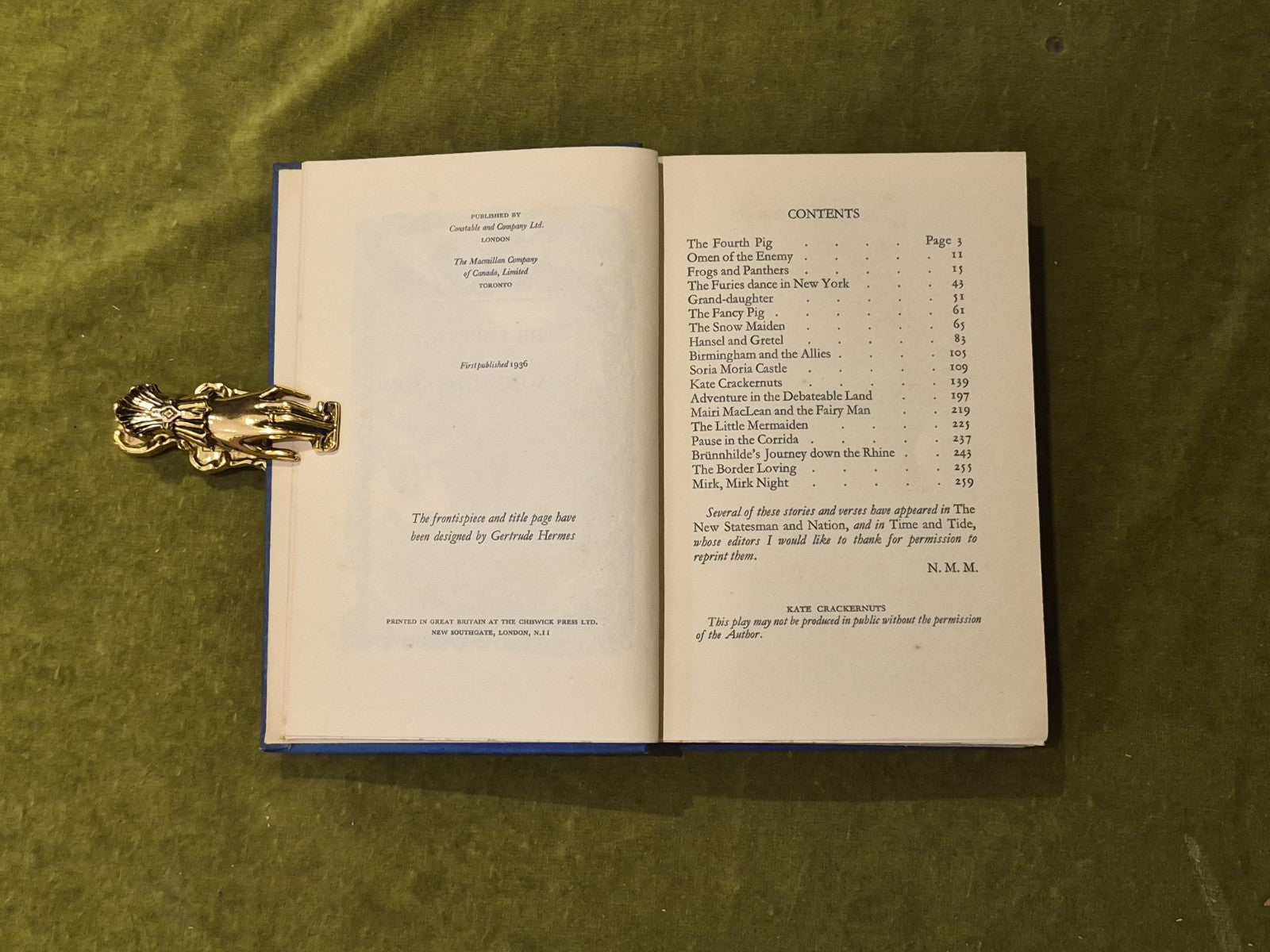 The Fourth Pig - Naomi Mitchison - Constable 1936 1st Edition HB5