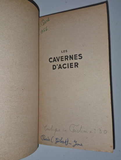 Les Cavernes D' Acier by Isaac Asimov, 1st edition, Hachette FRENCH 1956 3