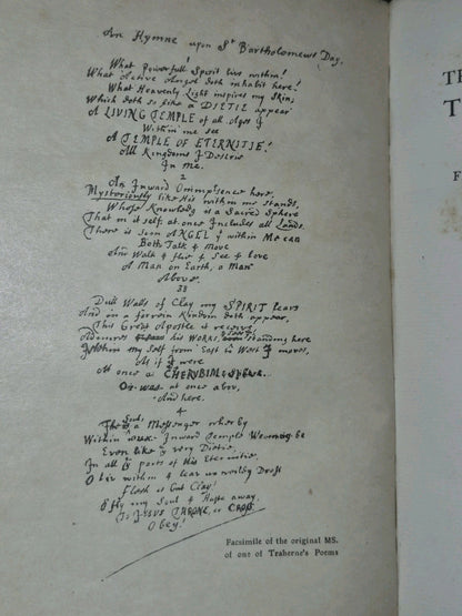 The Poetical Works of Thomas Traherne Second Edition 1906 Bertram Dobell4