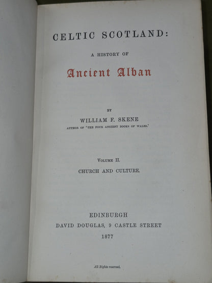 Celtic Scotland A History of Ancient Alban First Edition 1876 Edmonston Douglas10