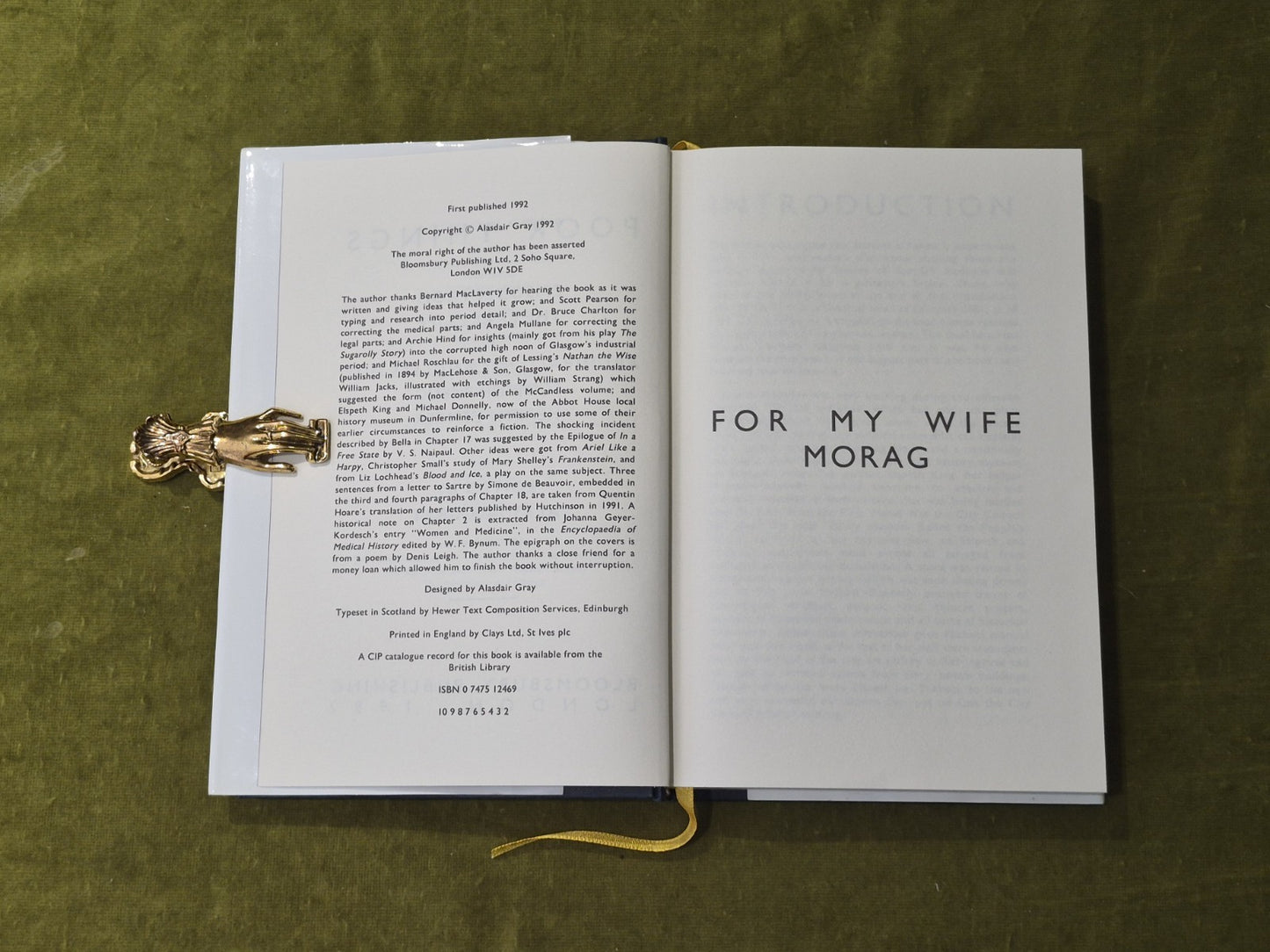 Poor Things By Alasdair Gray 1992 Signed 1st Ed, 2nd Impression Bloomsbury HB DJ6