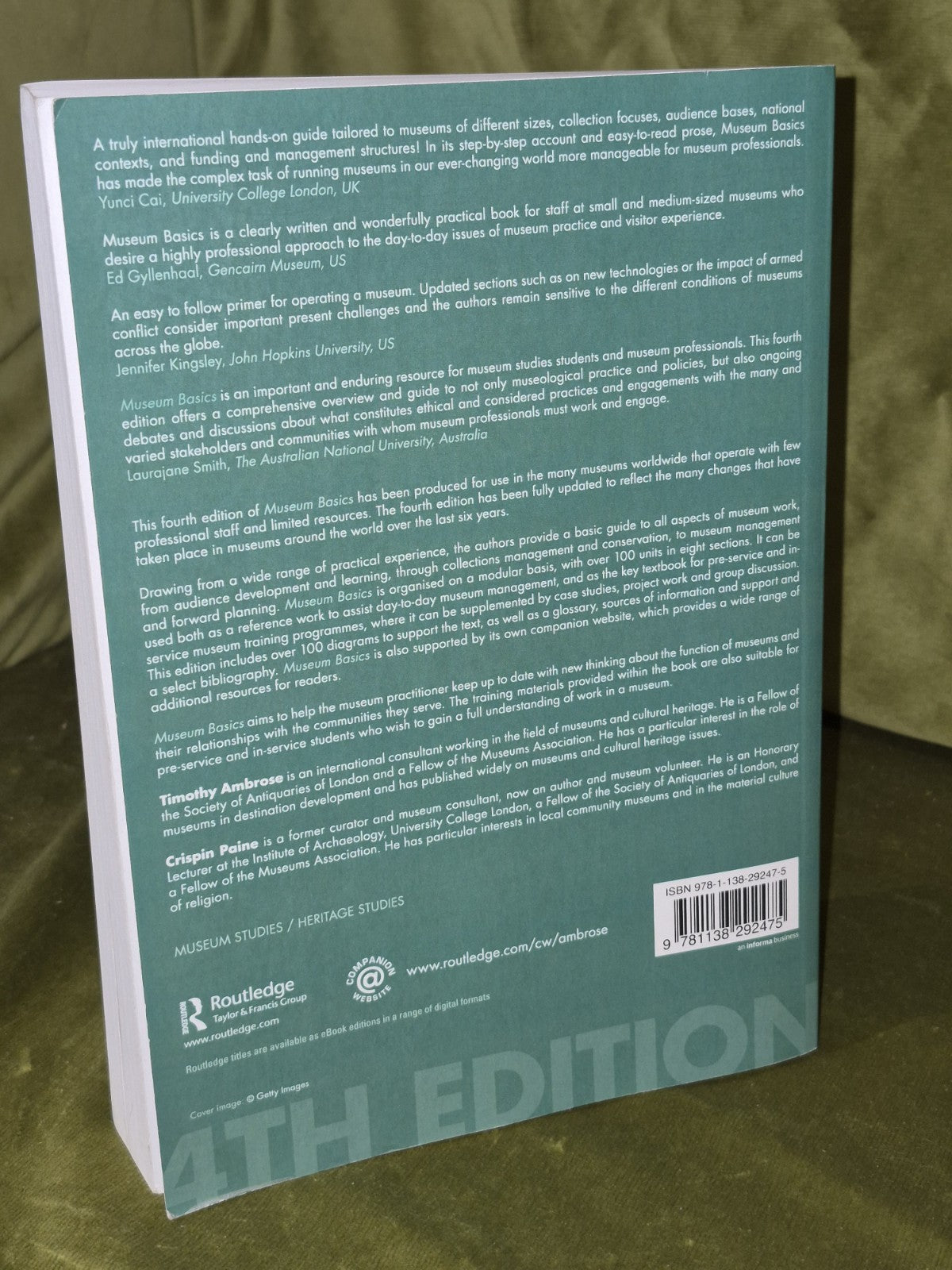 Museum Basics : The International Handbook (2018 Fourth Edition) Timothy, Paine1