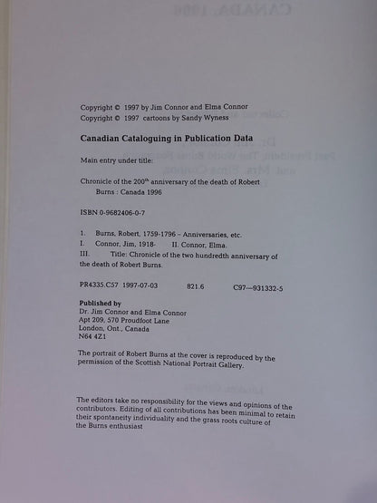 Chronicle of 200th Anniversary of the Death of Robert Burns Signed & Provenance5