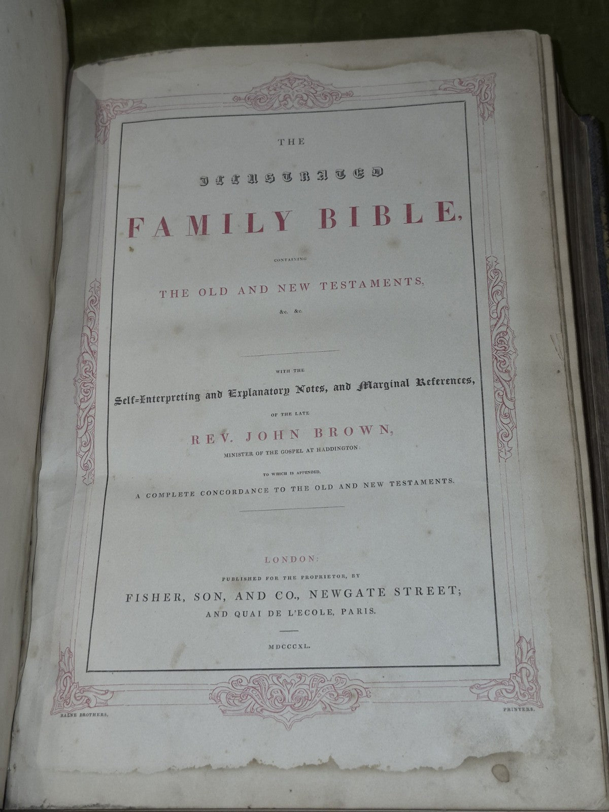 The Illustrated Family Bible John Brown 184012
