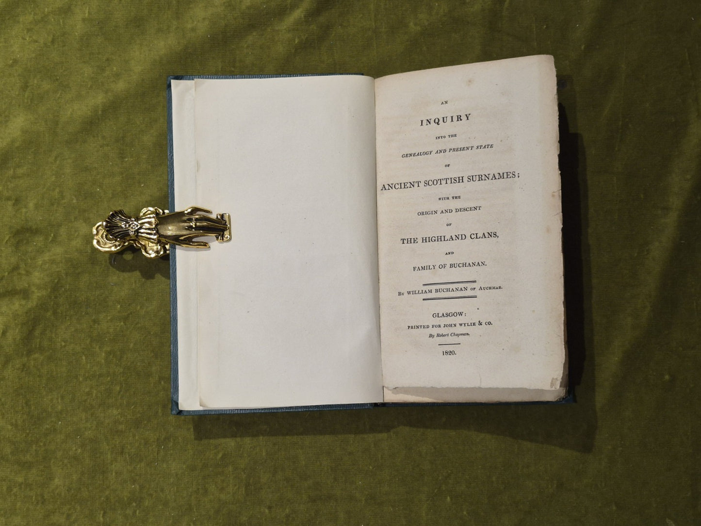 An Inquiry into Ancient Scottish Surnames - William Buchanan , John Wylie 18203