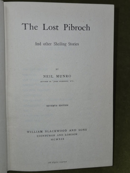 Neil Munro William Blackwood Job Lot The Lost Pibroch Fancy Farm Doom Castle10