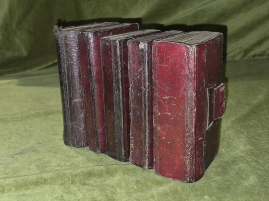 King James Bible Hunter Blair Bruce Edinburgh Lot of 3 Family Set Leather Wrap0