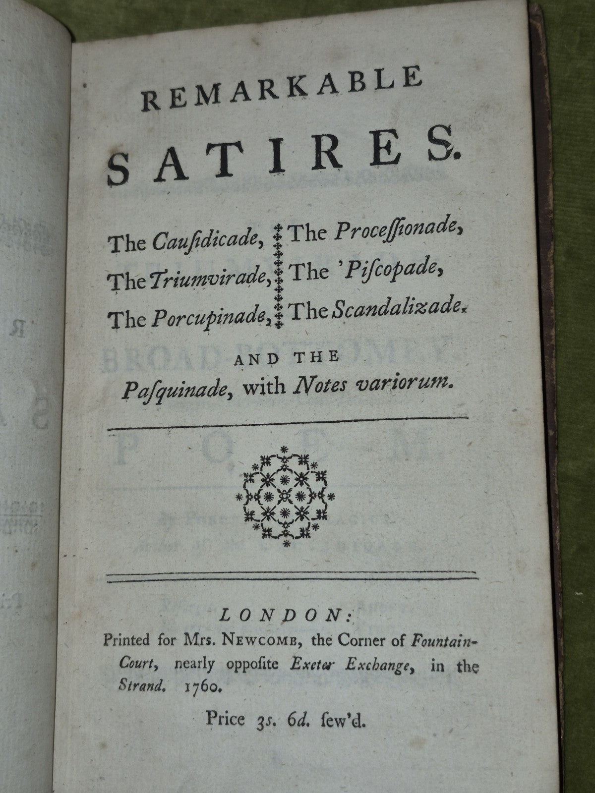 Remarkable Satires (1760) Morgan McNamara aka Porcupinus Pelagius Causidicade6
