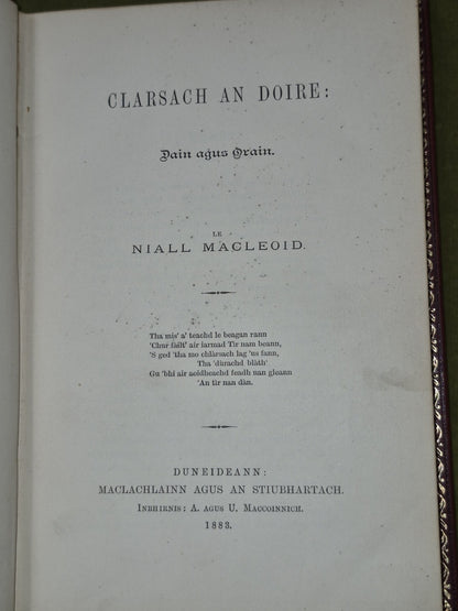 Clarsach an Doire Niall Macleoid 1883 Maclachlainn Agus4