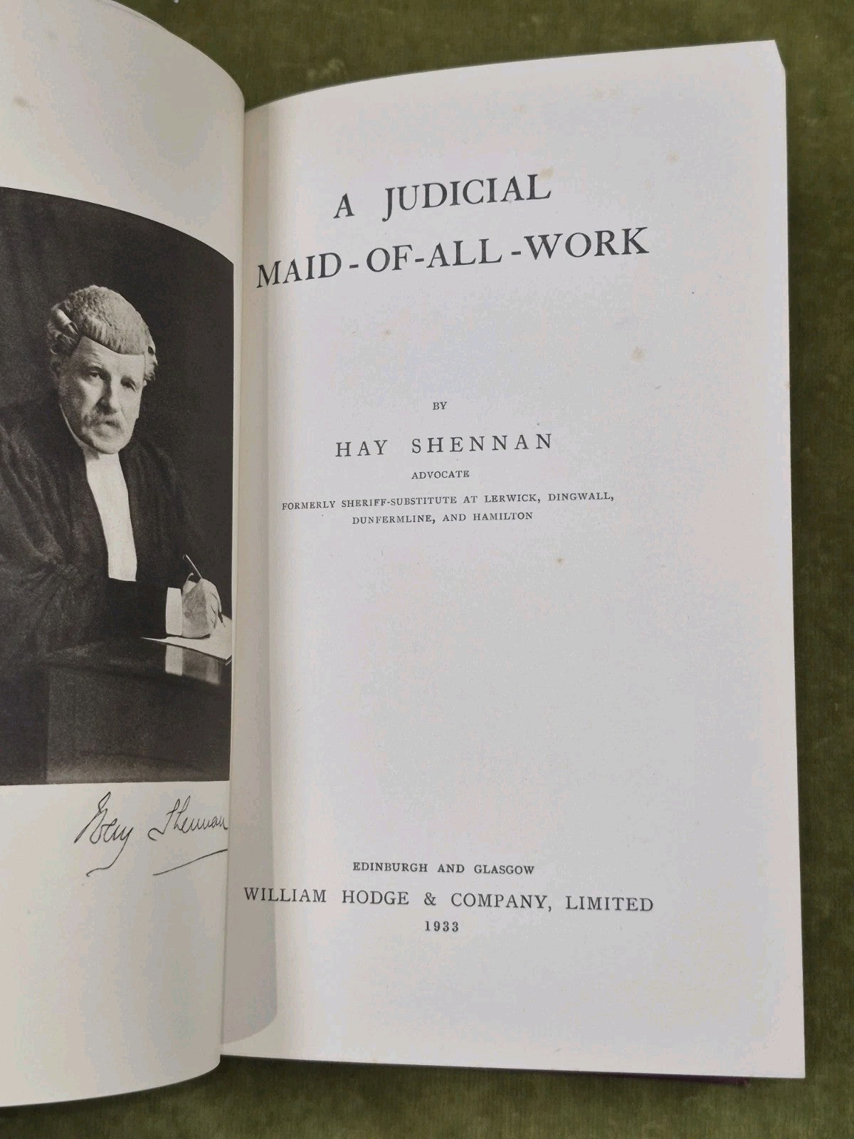 A Judicial Maid Of All Work Hay Shennan 1933 William Hodge3