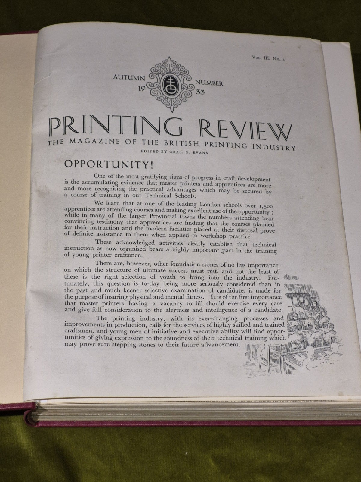 Printing Review Magazine - Bound Volume Of 8 Quarterly From 1933 - 35 3