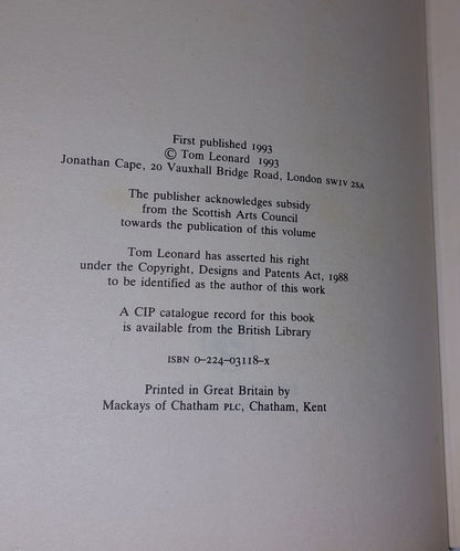 Places of the Mind: Life and Work of James Thomson - Leonard, Tom (1993) Hb Book6