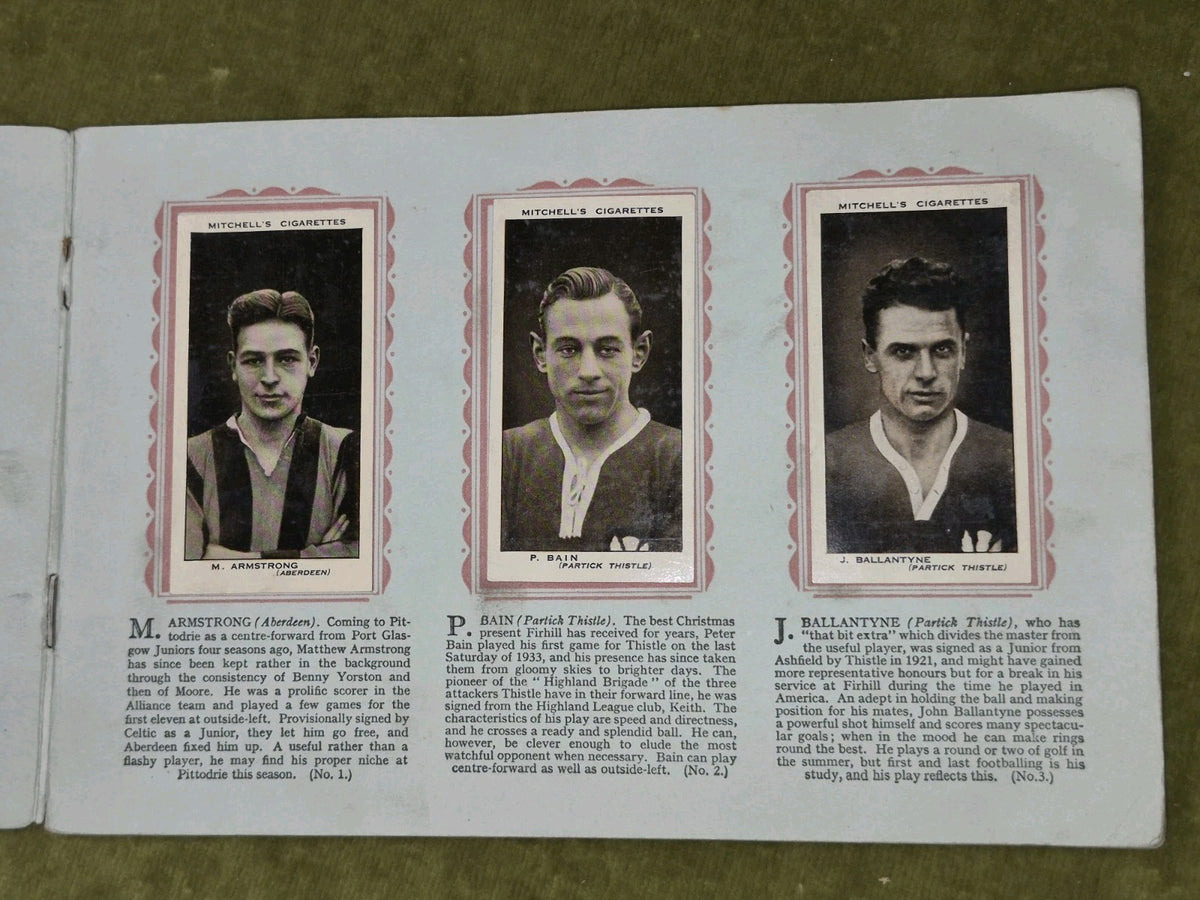Scottish Footballers Mitchell Cigarette 1934-5 Collectible Cards Album3