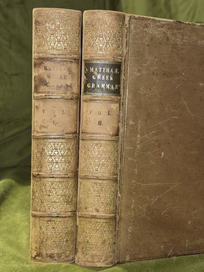A Copious Greek Grammar (1837, 1838 Fifth Edn) Augustus Matthiae Complete Set1