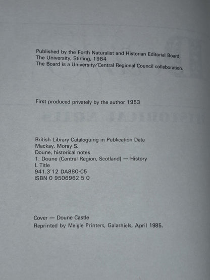 Doune: Historical Notes (1985) Mackay4