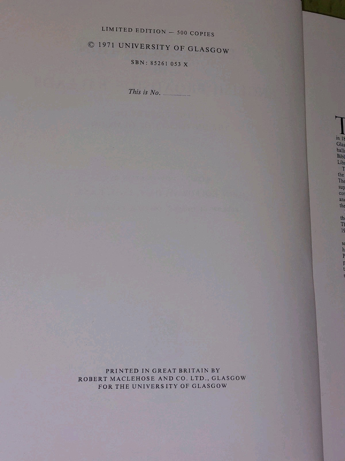 The Euing Collection Of English Broadside Ballads (1971) John Holloway Slipcase5
