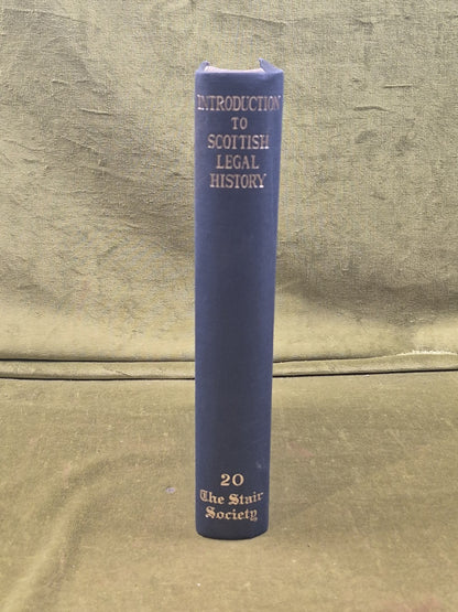 An Introduction to Scottish Legal History - Lord Normand , 1958 Stair Society 202