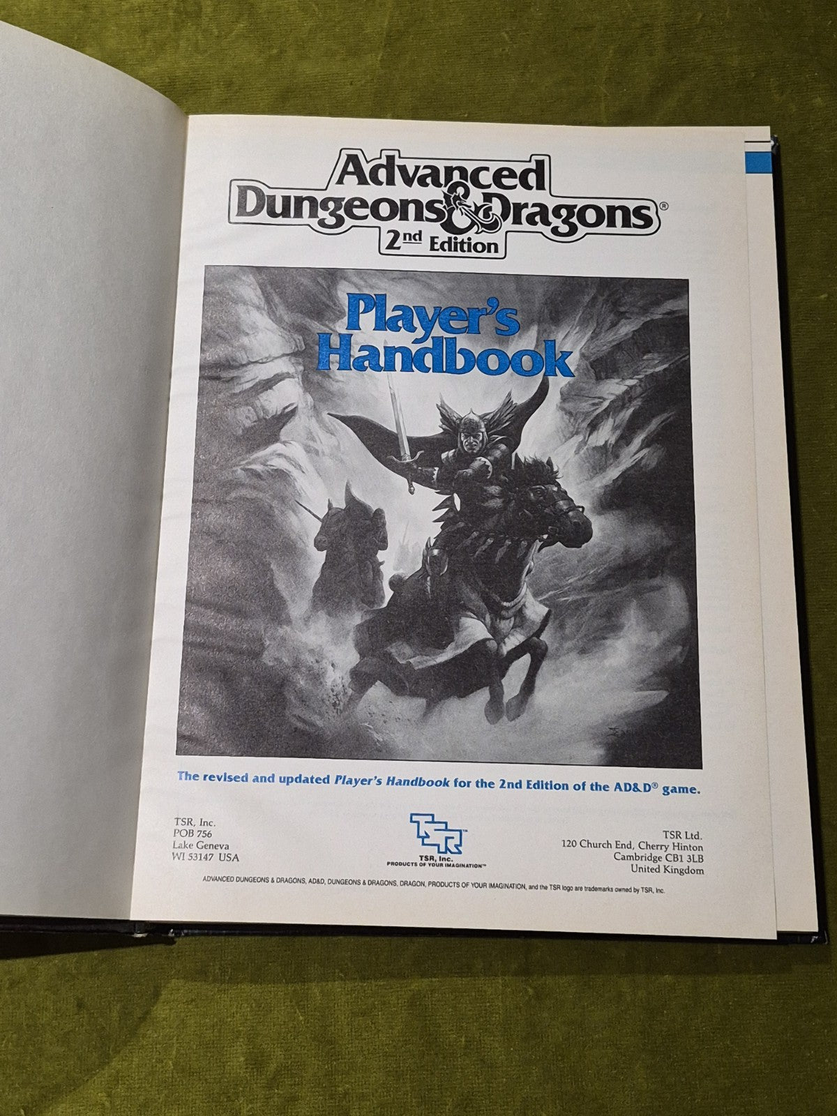 AD&D Players Handbook - 1989 2nd Edition Advanced Dungeons and Dragons2