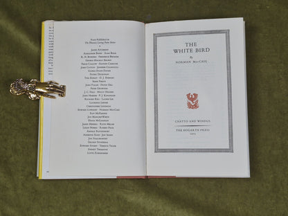The white bird by Norman MacCaig 1973 1st HB DJ Chatto & Windus3