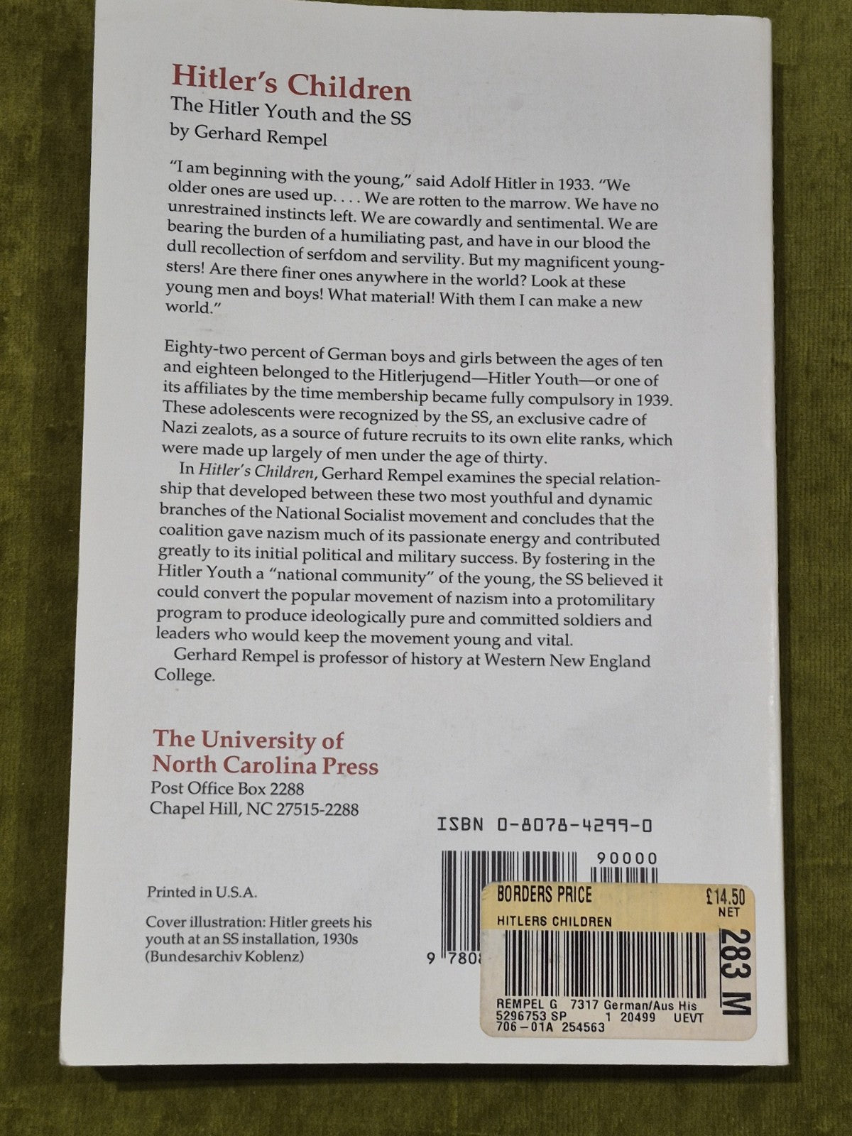 Hitler's Children: The Hitler Youth and the SS (Paperback or Softback) 19891