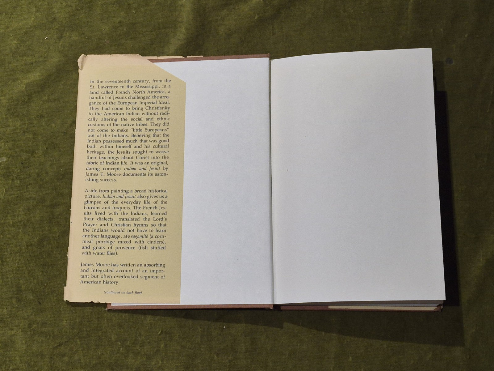 Indian and Jesuit a Seventeenth-Century Encounter - James T Moore 1982 1st HB DJ4