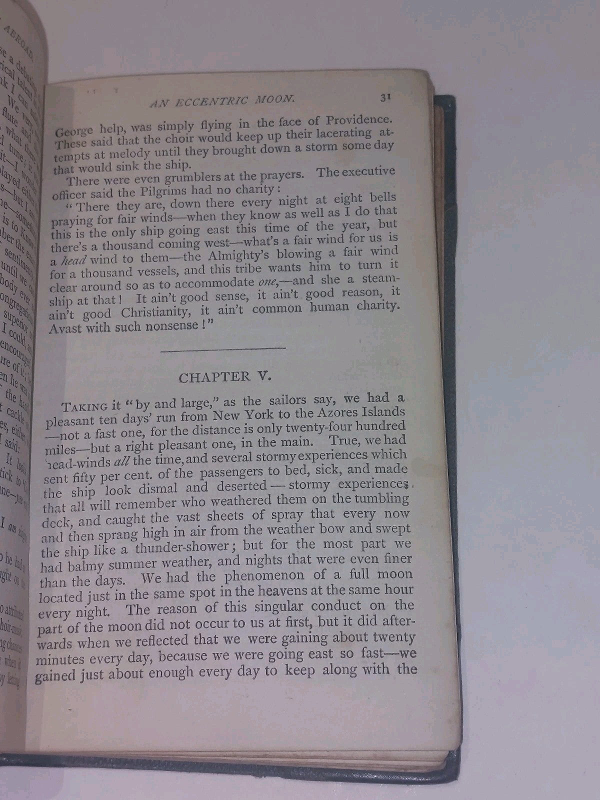 The Innocents Abroad by Mark Twain  Quarter Leather Bound [George Routledge] Hb4