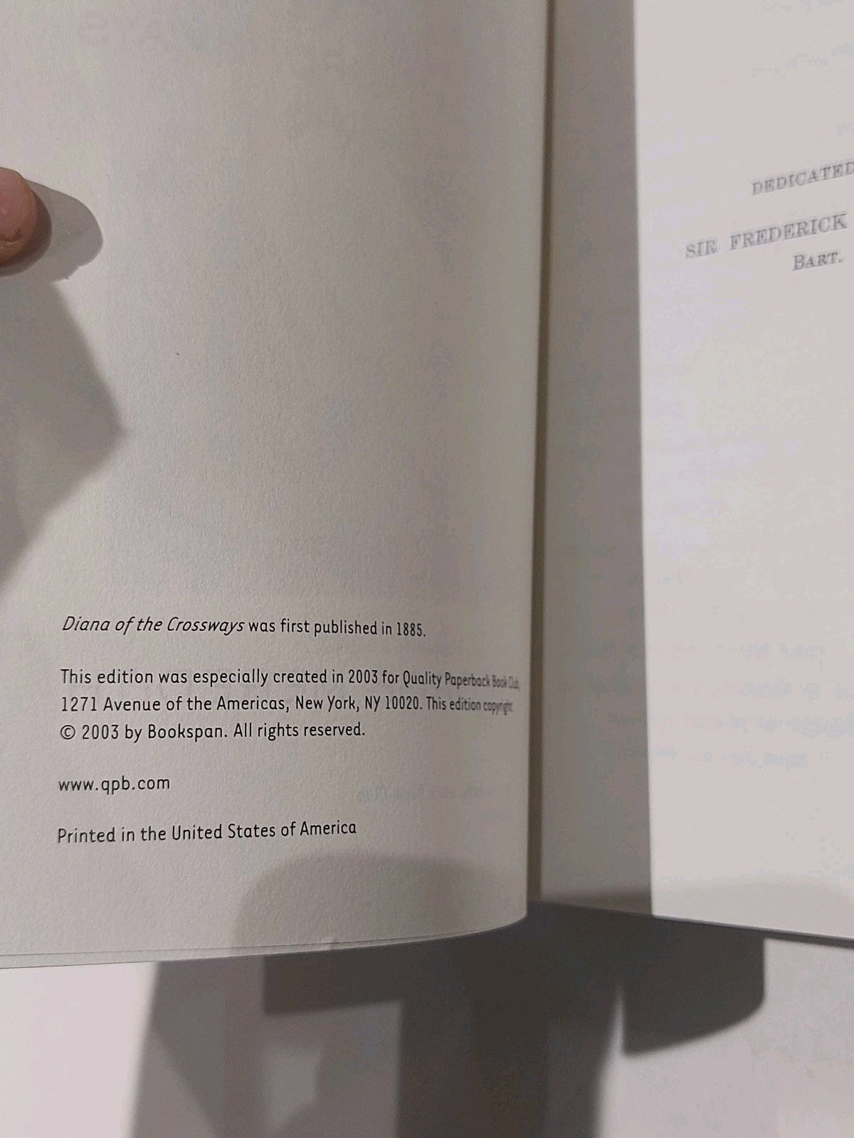 Diana of the Crossways by Quality Paperback Book Club | Book | condition good3